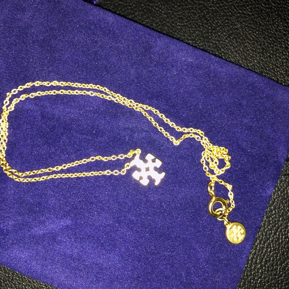 Tory Burch Logo Charm Necklace - Picture 8 of 8